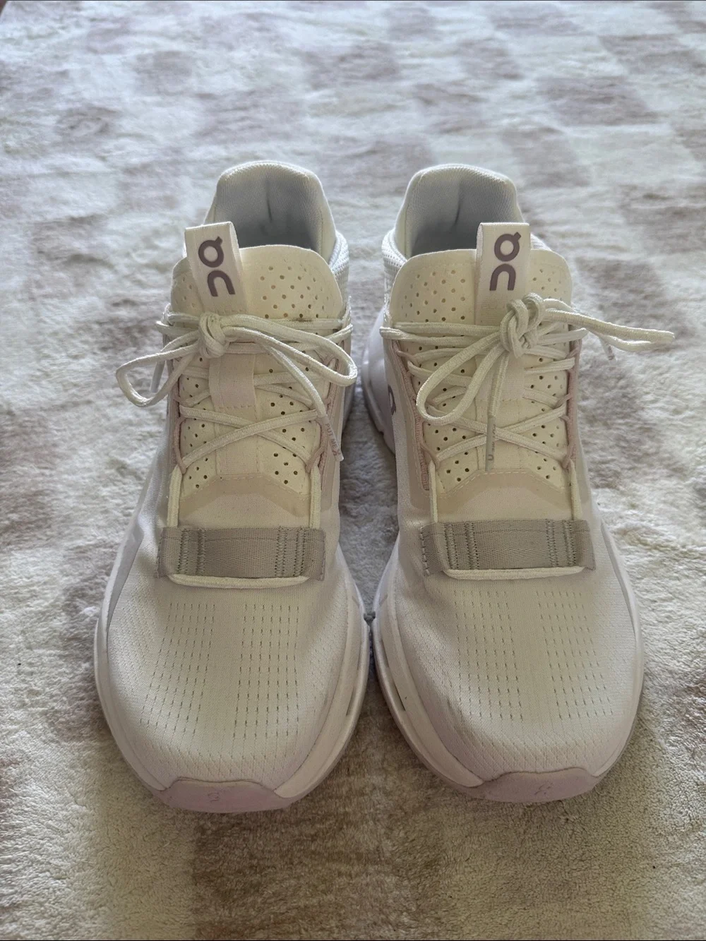 On Running White Sneakers with Light Gray Accents